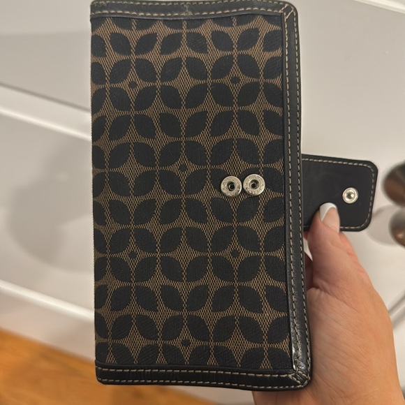 Fossil Wallet Vintage Brown Black Patterned - Picture 5 of 6